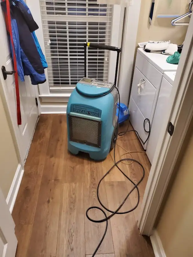 Commercial dehumidifier deployed for Flood Damage Cleanup in Big Bear City